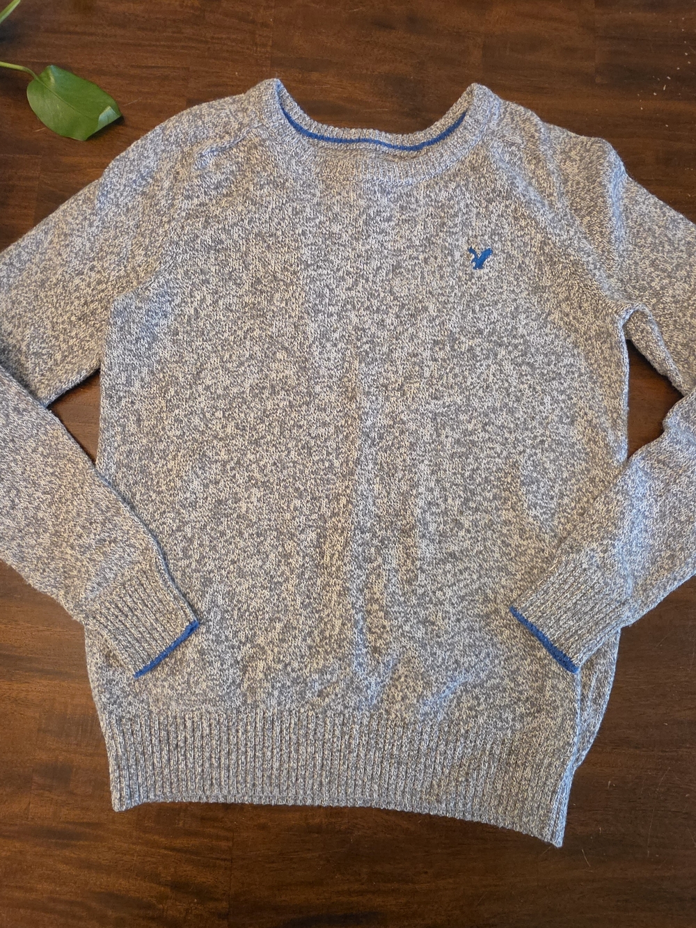 American Eagle Outfitters Classic Fit Gray Marled Knit Pullover Sweater Size XS